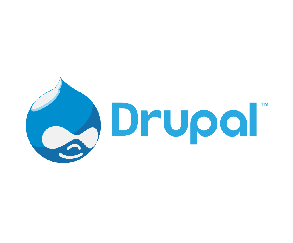 logo content management system pour expert du web, Drupal 9  pour la création site internet vitrine